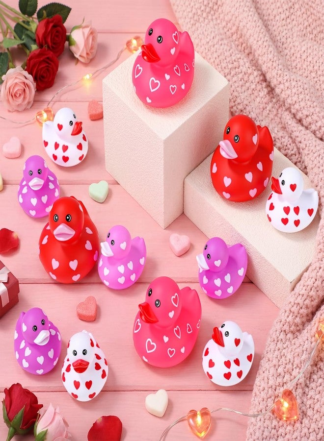 جيريفي مجموعة 6 قطع من بطات جيريفاي المطاطية على شكل قلوب، مقاس 2 و3 بوصات، مثالية لعيد الحب. بطات صغيرة الحجم مناسبة لحمام السباحة وحوض الاستحمام، ولألعاب الحفلات، ولزينة الصف الدراسي، ولتبادل الهدايا. - Image 5